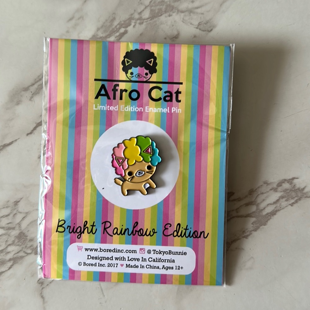 Afro Cat Pin